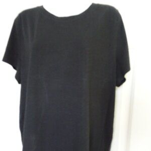 J. Crew Women's Size XXL Black Slub Cotton S. Sleeve T-Shirt NWT Re-Imagined